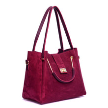 Load image into Gallery viewer, Cofix Handbag (3 Piece) – Maroon (Suede)
