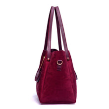 Load image into Gallery viewer, Cofix Handbag (3 Piece) – Maroon (Suede)
