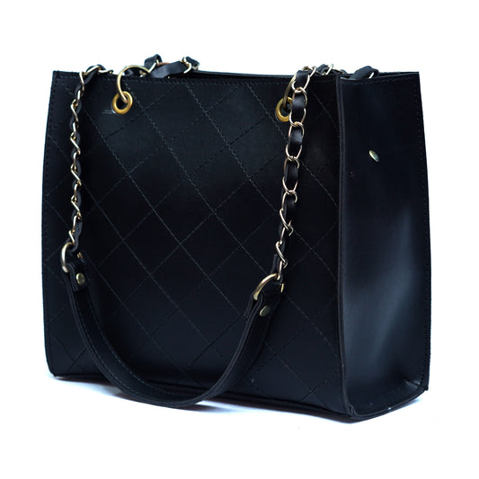 Mystic Handbag (With Stylish Chain Strap) – Black