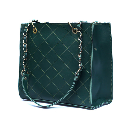 Mystic Handbag (With Stylish Chain Strap) – Green