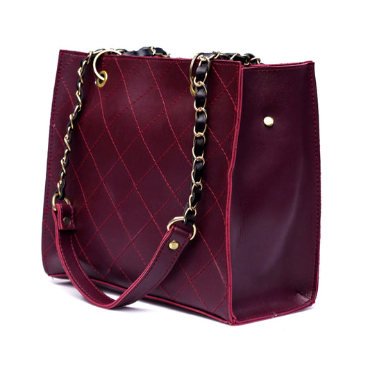 Mystic Handbag (With Stylish Chain Strap) – Maroon