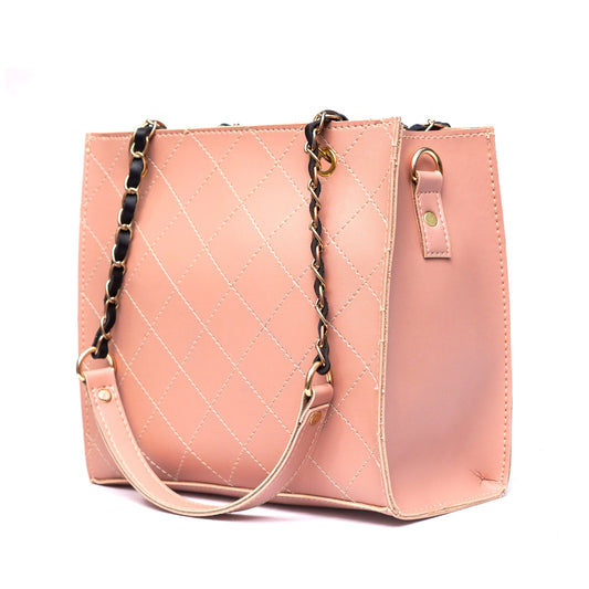 Mystic Handbag (With Stylish Chain Strap) – Pink