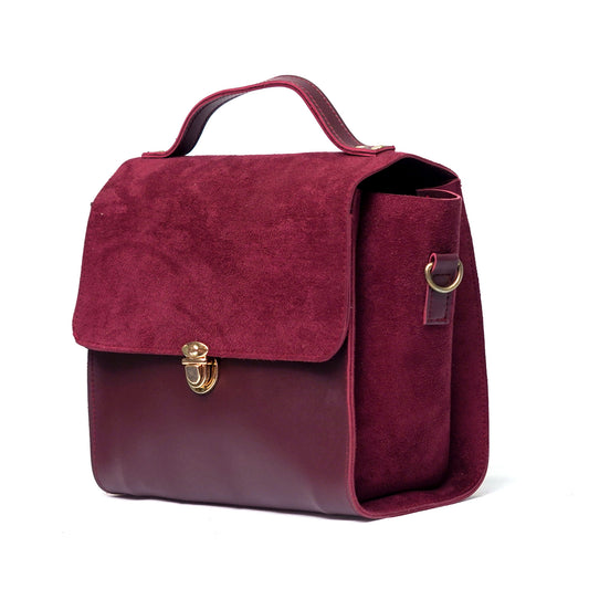 Oressa Shoulder Bag – Maroon (suede)